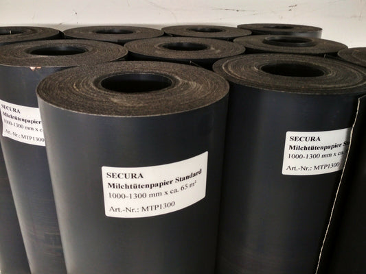 1 Rolle Milchtütenpapier Abdeckpapier schwarz ca 65m² PE beschichtet Bodenschutz