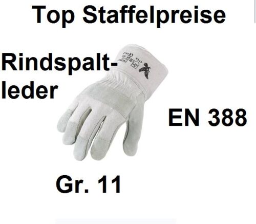 Rindspaltleder Handschuhe Arbeitshandschuhe Größe 11 EN 388