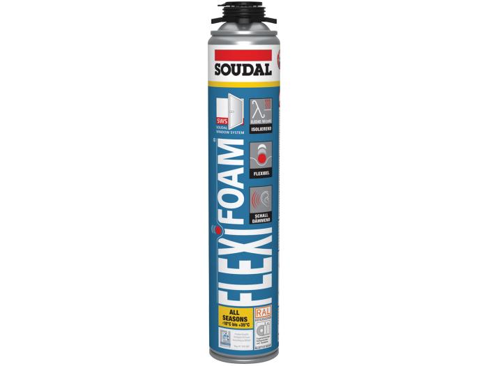 Soudal Flexifoam PU Pistolenschaum Flexischaum flexibel Bauschaum 750 ml